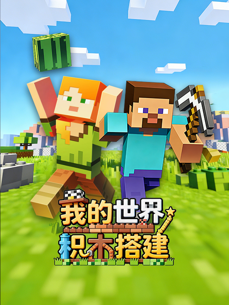 我的世界积木搭建封面图