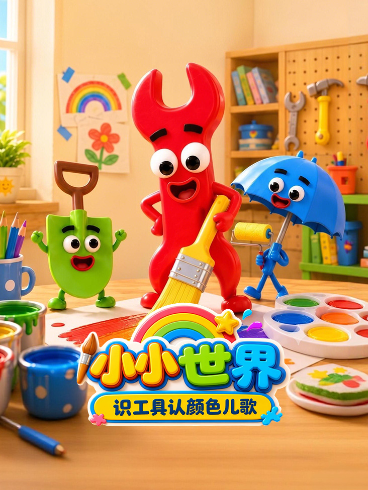 小小世界识工具认颜色儿歌封面图